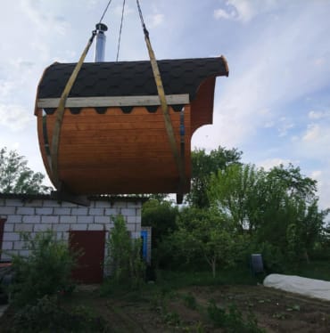 Купить баню бочку № 497 в Оренбурге по цене от 378957 руб. цена в Оренбурге от 378 957 руб.
